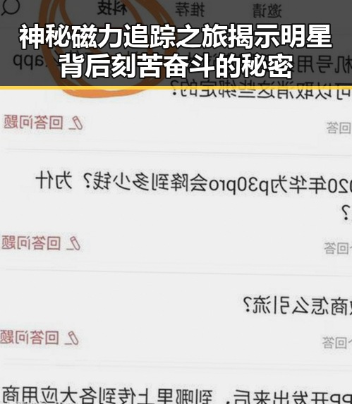神秘磁力追踪之旅揭示明星背后刻苦奋斗的秘密