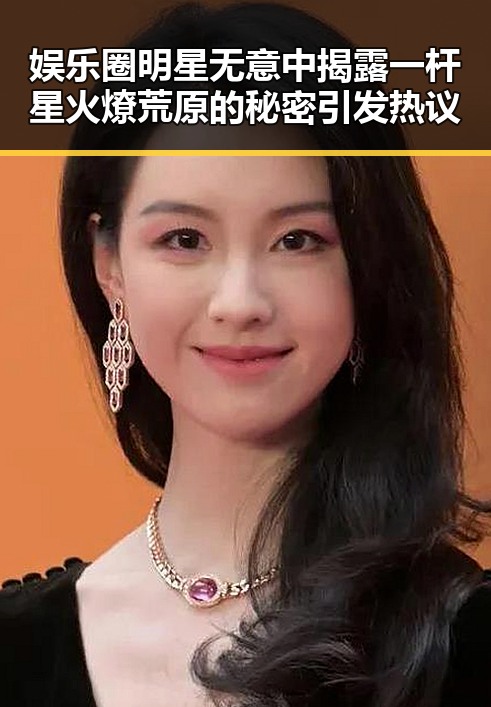 娱乐圈明星无意中揭露一杆星火燎荒原的秘密引发热议